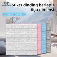 3D Foam Brick Motif Wallpaper 50 x 50 CM Bedroom Wall Decoration