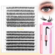 280Pcs DIY Eyelash Extension Kit - D Curl Cluster, 9-16Mm Single Eyelash Extensions
