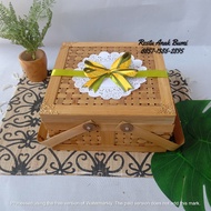 ( R25) HAMPERS BOX SMOKE BASKET GOLD PAPER RIBBON 1 LAYER 20x20cm 25x25cm 30x30cm (Part 2) | SHIPPIN