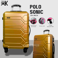 Koper 24 inch Polo Geneva 1037 Ukuran Bagasi - Tas Travel - Tas koper - koper fiber hardcase - koper