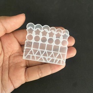 SATUAN Mold Resin Cetakan Mixed Shape Kecil Coaster Tatakan Gelas Bentuk Bulan Bintang Bulat Kotak S
