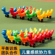 Children's Sense of Integration Cooperative Car, Dragon Boat Multi-person Kindergarten Outdoor Activ