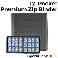 12 Pocket Premium Zipper Binder 480 Slots | Zip Album Zipfolio Pokemon Card Holder File One Piece TC