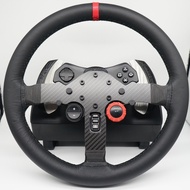 Simpush 33cm circular steering wheel modification accessory carbon fiber steering wheel leather hand sewn Logitech G29 G923 G920