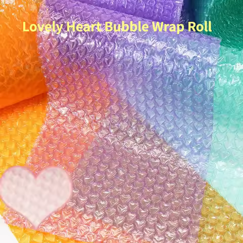 Lovely Heart Bubble Wrap Roll Cute Pattern Protective Packing for Fragile Glass Products Gift Box Sh