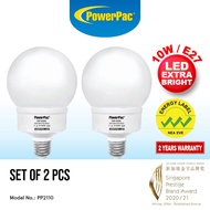 PowerPac 2x LED Bulb 10W E27 Daylight, LED Ceiling Light (PP2110)