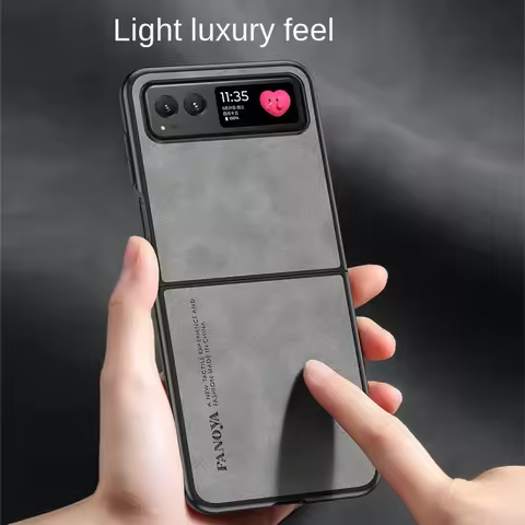 Luxury Lambskin Leather Cover For Motorola Razr 50 Ultra 2024 Moto Razr40 40Ultra 2023 Shockproof Ha