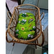 Rattan ribbon baby swing, baby swing, minimalist baby sleeping swing, boat model ribbon/ baby bounce