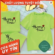 T-shirt Happy Time family t-shirt, family uniform for 3/4/5 people, soft cotton t-shirt in many colo