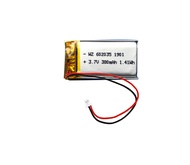 602035 3.7V 380mah polymer li-po for moisturizer makeup case