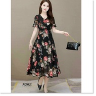 EXTREMELY BEAUTIFUL FLOWER PATTERN SILK DRESS LANO STORE 99