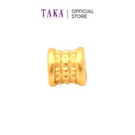 FC1 TAKA Jewellery 999 Pure Gold Charm Diamond Cut Barrel