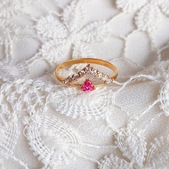 PUTIH Pink White Light Gold Ring 1 Gram