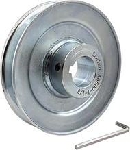 Saelno AB500-1 1/8 Single Groove Web Sheaves, v Belt Pulley 1 1/8 inch bore 5" OD,Motor Pulley Carbo