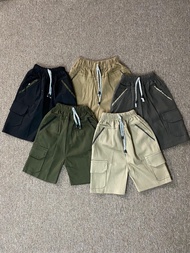 CELANA CHINOS CARGO PENDEK ANAK LAKI LAKI 1-9THN BAHAN TWILL SRECH DIAMOND PREMIUM