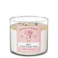 🔥In Stock🔥 | 💯% Authentic | ✨Lowest Price✨ Bath And Body Works Rose Vanilla 3-Wick Candle