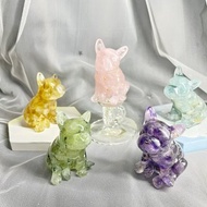 【手工製作】天然能量水晶法鬥犬/水晶擺飾