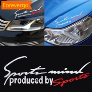 【Forever】 1Pc 7.5"x 2.8" Reflective Sports Mind Letter Logo Decal Vinyl Car Stickers Headlight Stick