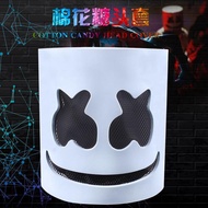 ฮาโลวีน Light Up หน้ากาก Full Face LED Neon Marshmallow หน้ากากหมวก Luminous DJ Music Festival Props คอสเพลย์ Rave Party Mask