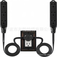 US Standard Plug Extension Cord 3 Power Strip Extension Cord5-15P/5-15R x 3 Hotel Extension Cord Ame