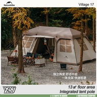 Naturehike Village 17 Luxury Camping Tent 6-8 Person Large Space Automatic Tent Double Foyer Hall