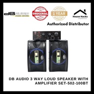 DB Audio 3 Way Loud Speaker with Amplifier  SET-502-100BT (House Hacks)