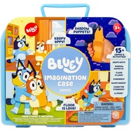Bluey Imagination Case, 15 Games & Activities, Travel-Friendly Bluey Playset With Markers, Crayons, 