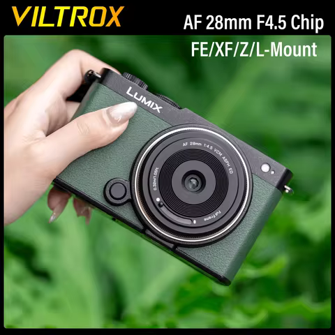 VILTROX AF 28mm F4.5 Chip Autofocus Full Frame Camera Lens Retro Slim For Fujifilm X Sony E Nikon Z 