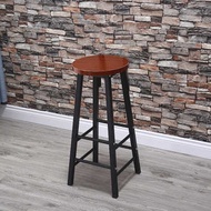 Bar counter high stool high stool skin-friendly bar chair round chair creative thickened dining chair portable and comfortable simple