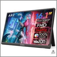 [iejin] ARZOPA 16.1 144Hz 1080P FHD Portable Gaming Monitor HDR External Second Screen for Switch Xb