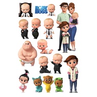 BABY BOSS and FAMILY Wall Sticker size 8 cm vinyl white waterproof