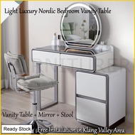 🍍MidYear Sale🔥 Sabella Luxury Nordic Bedroom Vanity Dressing Table + Stool. Free installation in Klang Valley