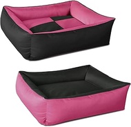 BedDog® MAX QUATTRO 2in1 pink/black XXL, 120x85 cm(47x33 inch) Bed for a dog M till XXXL, 6 colours