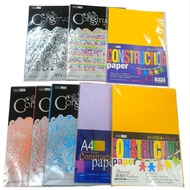 Construction Paper A4 Size | 75gsm | 80gsm | Mixed & Solid Colour | Colour Paper | Kertas Warna