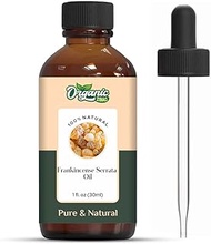 Organic Zing Frankincense Serrata (Boswellia serrata) Oil | Pure &amp; Natural Essential Oil for Skincare, Aroma and Diffusers- 30ml/1.01fl oz