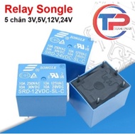Relay, 5-pin Relay 5v, 12v, 24v 10A.