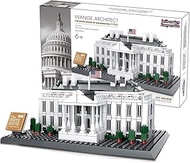 White House 3D Architecture Mini Building Blocks Model Kit, Creative Puzzle Toys Set, Washington D.C