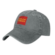 Wells Fargo Logo Adult Washed Cowboy Hat 100% Cotton Curved Brim Sun Hat Simple Casual All-Match Neu