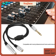 YUJINX 1 Split in 2 Sound Cable, 0.5m / 1.6ft Flexible 6.35mm Male to 6.35mm 3.5mm Female, Durable P