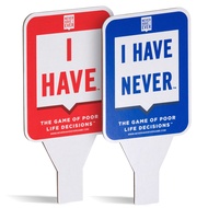 Never Have I Ever Paddles | Set of 10 Paddles | Fun Accessory for Game Night Party Games for Adults 