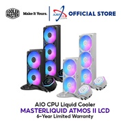 COOLER MASTER MASTERLIQUID ATMOS II LCD 240 / 360 AIO LIQUID COOLER - BLACK / WHITE