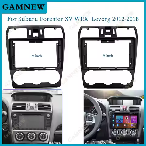 9 Inch Car Frame Fascia Adapter For Subaru Forester XV WRX Levorg 2013-2018 Android Radio Dash Fitti