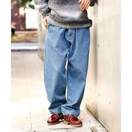 BEAMS HEART Tapered Jeans 經典日系寬松錐形抽繩水洗牛仔褲休閑褲