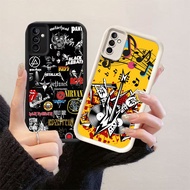 HK-42 Rock Band Shockproof Casing for Black and White Silicone Samsung A25 A24 A34 A17 A35 A26 FE S2