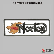 SPORT-754 NORTON MOTORCYCLE PATCH WITH COMPUTER LOGO EMBROIDERY