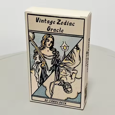 10.3*6cm Astrological Zodiac Tarot Card Deck, "Le Tarot Astologique" Tarot Card 48 Pcs Oracle Cards