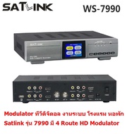 Satlink   WS-7990 มี Route HD 4 Modulator DVB-T AV HD FULL HD 1080 จุด ทีวีดิจิตอล RF โมดูเลเตอร์ 4 