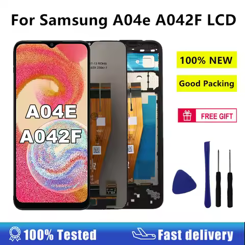 100% Tested 6.5'' LCD For Samsung Galaxy A04e A042F LCD Display Screen Touch Digitizer Replacement F