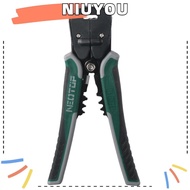 NIUYOU Crimping Tool, 4-in-1 High Carbon Steel Wire Stripper, Multifunctional Green Wiring Tools Cable