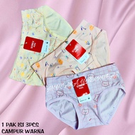 Celana Dalam Anak Perempuan Sorex NA 404 GF1 Pak Isi 3 Pcs Bahan Supersoft Size M-XL 2-11 TH